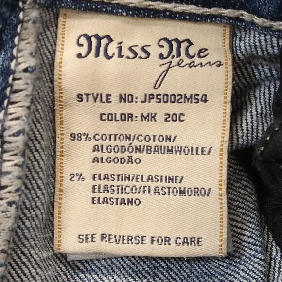 Miss Me Studded Cargo Jeans Shorts 27 Women's Bermuda Embellished Denim - Picture 6 of 7